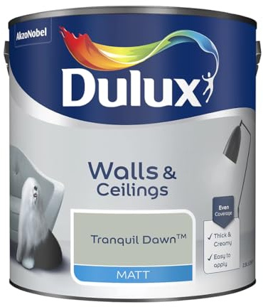 Tranquil Dawn Walls & Ceilings Matt Emulsion Paint 2.5L – Smooth Creamy Finish, Quick Dry, Low VOC, Easy Application for Interior Walls & Ceilings