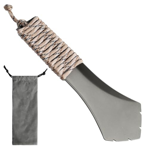 Paletta da backpacking ultraleggera, mini vanga da giardino e strumento per hiking, strumento multiuso da campeggio con cinghia da polso antiscivolo e borsa per il trasporto per escursioni, scavo
