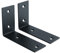 SAYAYO Regalwinkel Schwarz Regalhalterung Winkel Regal Edelstahl 90 Grad Multifunktionale Metallwinkel für Holzregale, Hölzern Möbel, 2 Stück Regalträger Schwarz 125x85