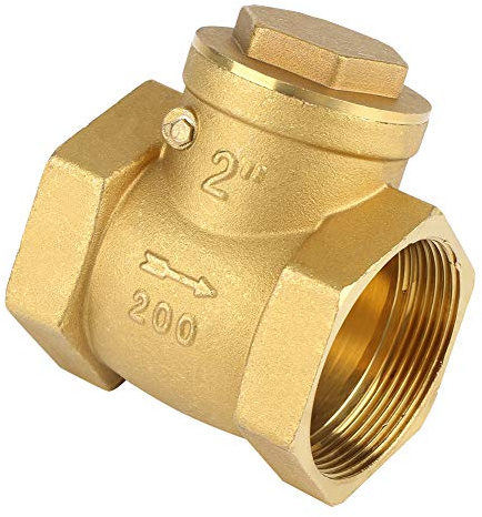 Akozon Valvole di Ritegno DN50 2  Valvola Unidirezionale in Ottone Filettatura Femmina 232PSI Previene Riflusso di Acqua