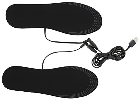 Elektrische USB-Fußbetten, Einlegesohlen für Winterschuhe, Fußwärmer, Größe kann geschnitten und gewaschen Werden, Unisex, Damen, Geschenk mit Wärmesohle (35-39)