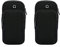 2 Pack Mobile Phone Armband, Sports Arm Bag with Headphone Jack and Two Pockets for Running, Fitness (Black)