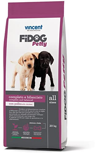 La zappa Crocchette Vincent per cuccioli Fidog Petty a base di carne, verdure e cerali. (20 kg)