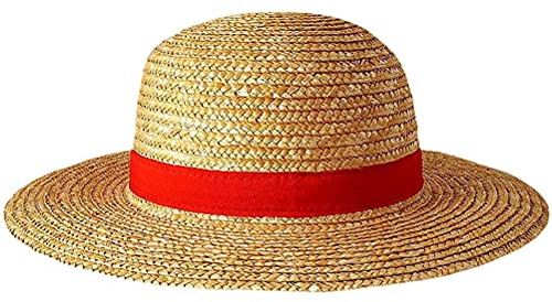 TAIPPAN One Piece - Chapeau de Paille Luffy - Homme，Multifonctionnel crème Solaire Chapeau de Paille Cosplay Chapeau de Soleil pour Enfants Adultes