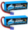 Yowoo 2 Packungen 6S Lipo Akku 22.2V 4000mAh 150C Graphen Batterie mit EC5 Stecker für RC Auto Buggy Hubschrauber LKW RC Hobby