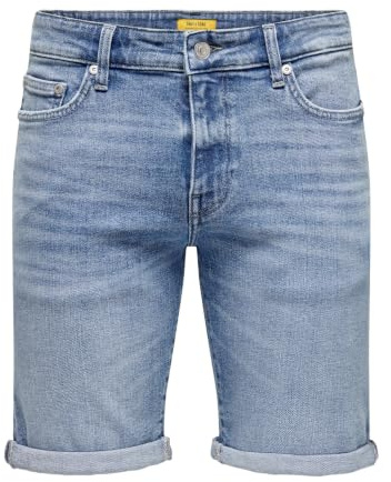 Only & Sons Homme Onsply MBD 8772 Tai DNM Noos Shorts, Bleu-3, XL EU