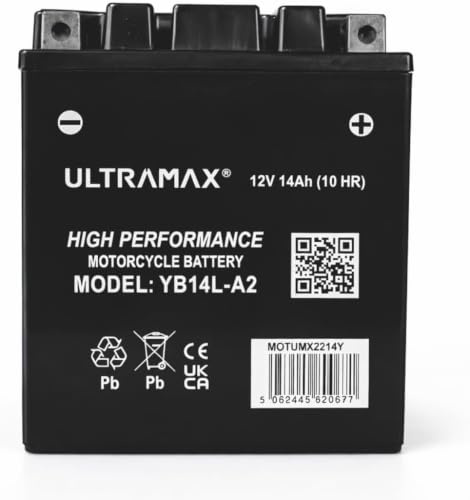 Genuine UltraMax YB14L-A2, 12V 14AH 160 CCA Motorbike Motorcycle Battery