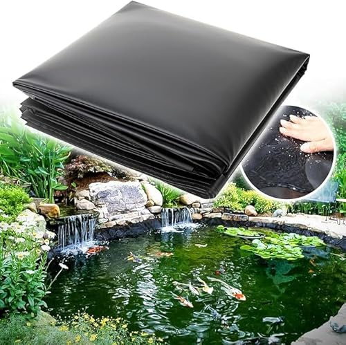 Adoture Liner de Bassin pour à Poissons, Bâches Souples pour Bassin, Doublure à Membrane préformée pour Jardinage de Piscine 3 x 3m x 0.2mm