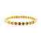 Jewlure Rose Gold Tennis Bracelet with Multi-Colour Gemstones for Women