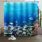 Xiaoterna Ozean Duschvorhang Unterwasser Meeresleben Duschvorhang Meer Welt Tiere Fische Badezimmer Vorhang Schildkröten Korallen Duschvorhang Maschinenwaschbar Wasserdichter Stoff 105x160cm