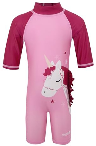 Regatta Kids Kids Animal Swim Suit Swimwear, Lightweight, Flexible & Quick Drying - Perfect for Water Sports Pink