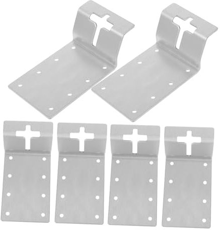 Hemobllo 6 Pièces Support De Colonne Supports Pour Poteaux En Bois Poteau De Clôture De Jardin Kit De Fixation De Boîte Aux Lettres Pour Clôture Support De Clôture En Métal Silver Aluminium