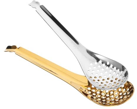 VERDANVERSE Cucchiaio in Acciaio Inossidabile 2 Pezzi Piccoli Cucchiai Da Portata Per Cucinare E Servire Pasta Insalata E Zuppa