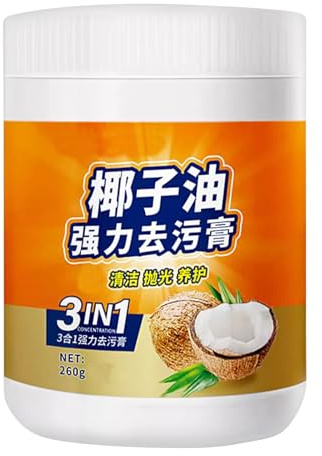 Doiyislem Limpiador de cocina, 260 g, potente desengrasante para horno, crema desengrasante para el hogar, para encimera, estufa, microondas, vajilla, comercial, gastronomía