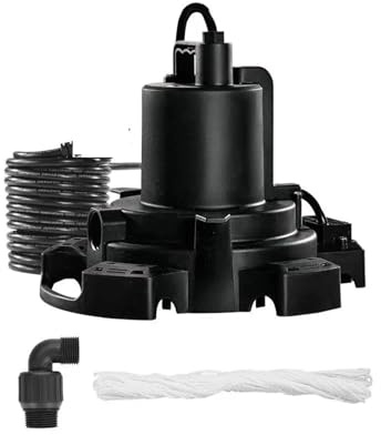 VXDEFP Pompe de Couverture de Piscine Automatique Submersible 1/2 CV 1600 GPH Cordon 25 Pieds Étang, Piscine, pataugeoire
