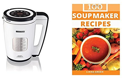 Morphy Richards 501020 Total Control Soup Maker, 1.6 L, 1100 W, White with Soup Maker Recipe Book: 100 Delicious and Nutritious Soup Recipes