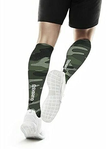 Rehband Kompressionsstrümpfe Herren & Damen, 1 Paar, Kompressionssocken Sport, Stützstrumpf 15-20 mmHg, Farbe:Camo, Größe:M