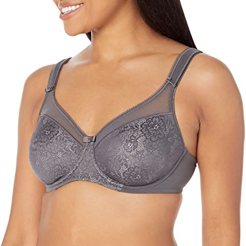 Berlei Beauty Lace Underwired Smoothing Bra Dark Grey 42FF
