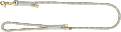 TRIXIE Laisse Soft Rope, M-L 1,0 m/10 mm, Gris - Laisse Solide en Corde avec Trigger Snap Hook, pour Chiens de Taille Moyenne, matériau Doux & Rond avec poignée