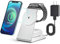 Ossky Caricabatterie wireless magnetico, Caricatore wireless 3 in 1, Ricarica magnetica veloce da 15 W per i-Phon serie 14/13/12, serie i-Watc, Air-po-s 3/2/pro(Bianco)