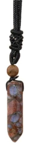 HXSCOO Healing Crystal Column Point Yoga Necklace for Women Gemstone Black Adjustable Knotted Woven Necklace Energy Reiki Jewelry Gift (Color : Firework Stone)
