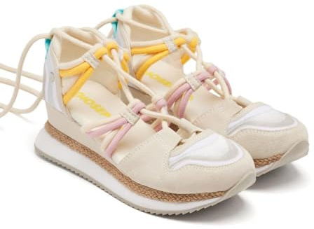 Zapatillas Abiertas Piel CUÑA Rafia Bridport