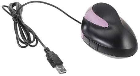 HOMOCONO Usb Vertical Mouse Ergonomic Wired Computer Mouse 5 Buttons for Office and Laptop Use Wrist Support Purple