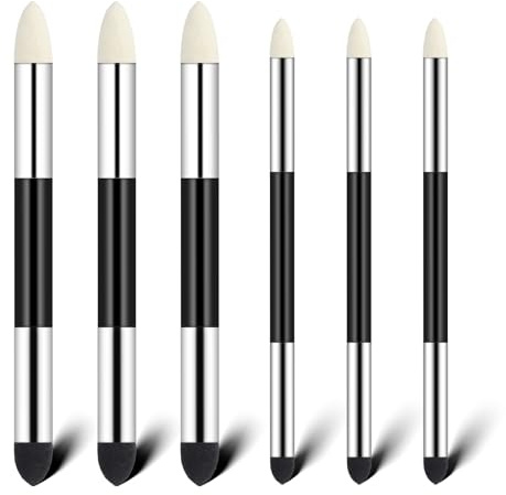 Ptwola 6 Stück Blending Schwamm Stift Doppelte Kopf Waschbare Reibung Skizze Wischen Pinsel Pastell Stump Zeichnung Kunst Bleistift für Schüler Highlight Schatten Detail Korrektur Werkzeug