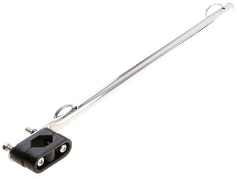 Boat Flag Staff - Marine Rail Clamp Flagpole Holder with Mount Bracket and Fasteners, Marine Flag Pole | Rod Accessory for Yacht, Canoe, Dinghy, Deck Banner, Small Flag Display, Sailing Hardware
