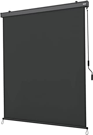Strattore Store Vertical Extensible 180x250 cm Balcon Store Roulant Extérieur - Blocage des UV avec Manivelle et Cassette du Vent pour Balcon Terrasse Patio Jardin d'Auvent Protection - Anthracite