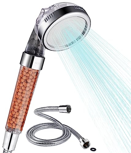 Cobbe Duschkopf Set mit Schlauch, Filterfiltration 3 Einstellungen Hochdruck Wassersparendes Spray Handbrauseköpfe für trockene Haut & Haare…