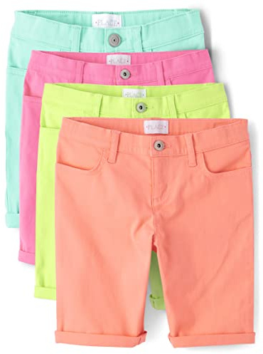 The Children's Place,Solid Skimmer Shorts,Bright Solid 4 Pack,14