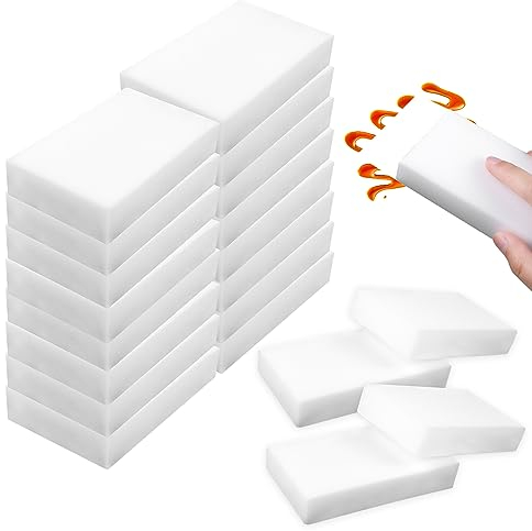 COMNICO Esponjas mágicas de Limpieza, Borrador, Paquete de 20 Almohadillas de Espuma multifuncionales para Limpieza del hogar, genéricas de Primera Calidad, Hoja de Cepillo mágico para Platos