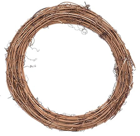JStnana Grapevine Wreath for Crafts, 18 inch Christmas Wreath Grape Vine Wreath Plain Wreath Frame Ratten Wreath Base for DIY Fall Halloween Christmas Winter Holiday Door Wreath Making Supplies