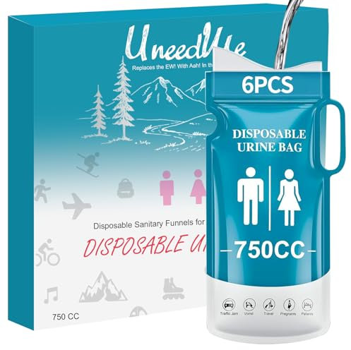 Urinella per donne da campeggio – Bottiglie di urina per uomini, sacchetti per urina da viaggio, per bambini, bagno, campeggio, campeggio, campeggio, viaggi, auto, ecc