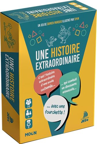Une Histoire Extraordinaire – Moon Editions - Jeu Coopératif d’Ambiance - Mémoire & Mime - 2 à 8 Joueurs