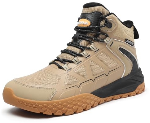 ARTOPEAK Men's Thermal Winter Snow Boots with Wide Toe Box | Slip-Resistant Outsole | 3M Thinsulate Insulation for Cold Weather | Arch Support & Orthopedic Sandy Size 12
