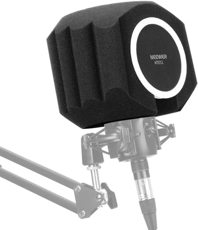 NEEWER MS011 Filtre Anti-Pop pour Microphone avec Boule d'isolation Acoustique à Cinq Couches en Mousse Absorbant Le Son pour micros de 50 à 55 mm
