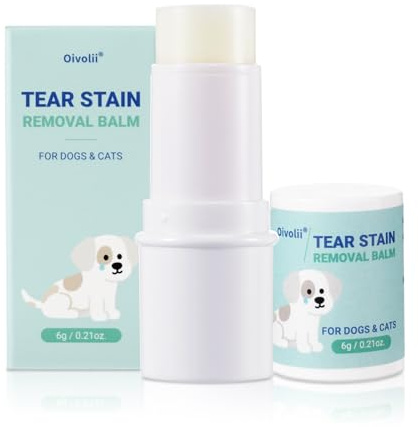 Oivolii Baume Anti-Taches de Larmes pour Chiens & Chats – Stick Nettoyant Naturel pour Les Yeux, Formule Douce & Sûre, Aide à Éliminer et Prévenir Les Taches de Larmes
