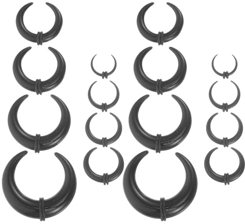 COLLBATH Kit de 16 Anillos Acrílicos para Tabique Nasal, Diseño C Elegante y Uso Cómodo para Hombres y Mujeres en Uso Diario