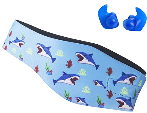 Fascia da Nuoto Elastica per Orecchi, Impermeabile Fascia Regolabile per Nuotatori, Fascia di Protezione per Orecchi per Neonati, Bambini, Ragazzi, Adulti