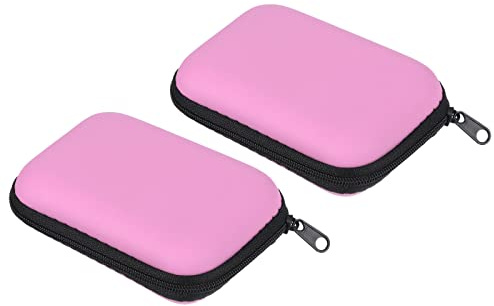 PATIKIL Freccetta Custodia, 2pz Multifunzionale EVA Freccette Trasporto Contenitore con Tasche Rete per Freccette, Punte, Alette, Accessori, Rosa