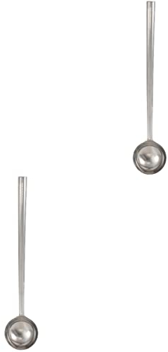 2 Stück for Utensilien, Kochlöffel, große Käseschaufel, Kochen, Löffel, Schöpfkelle: Küche, Rührgriff, Schöpfkellen, Suppe und Servieren, Stahl, Wok, Dressing-Werkzeug, Pfannenwender, Braten, einfache