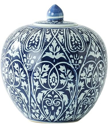 Barattoli di stoccaggio del vaso tè caddy in porcellana decorativa barattolo di zenzero con coperchio, vaso di tempio in ceramica vasi fiori di fiori tè scatole di caramella per caramelle cassa di