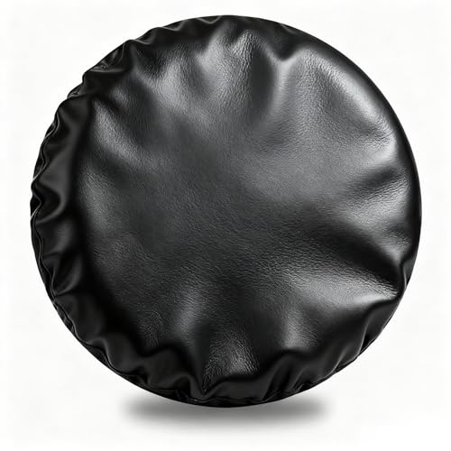 Avutrel Funda de Rueda de Repuesto, Ajuste Universal, 14 Pulgadas, Piel Suave de PVC, Impermeable y a Prueba de Polvo, Bolsas de Almacenamiento para neumáticos de Almacenamiento, Apto para Jeep, SUV