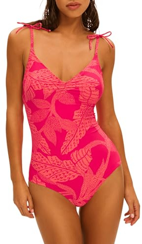 Simone Perele Bañador Mujer Traje De Baño De Una Pieza Con Copas De Espuma Sin Aros Melia Rosa XXL