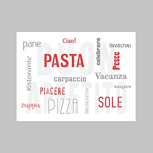 Mank Tischsets aus Papier 40 cm x 30 cm | Platzset ideal für Gastronomie und Feiern | 100 Stück | Pasta