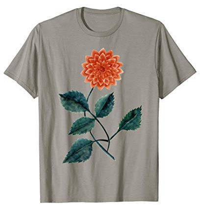 Dahlia fleur plante botanique abeille jardin annuel T-Shirt