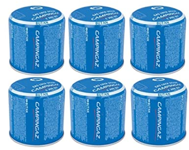 Pack de 6 cartuchos Campingaz 190g C206 Butane perforable Gas Lock System
