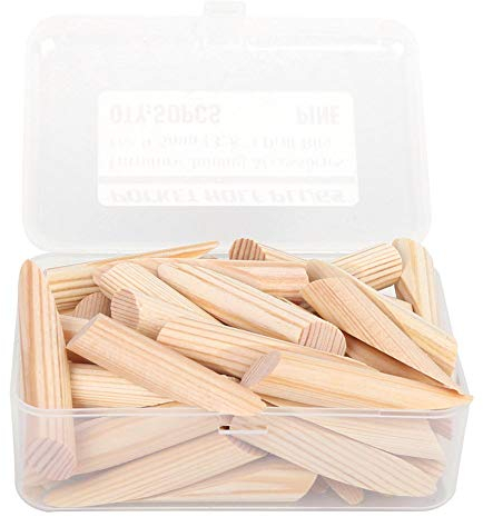 Lot de 50 Bouchons en Bois Massif pour Trou de Poche en Bois de pin pour Trou de Poche, Bouchon Trou de Poche en Bois, Chevilles en Bois, pour Divers Trous Obliques Charpentiers Artisanat